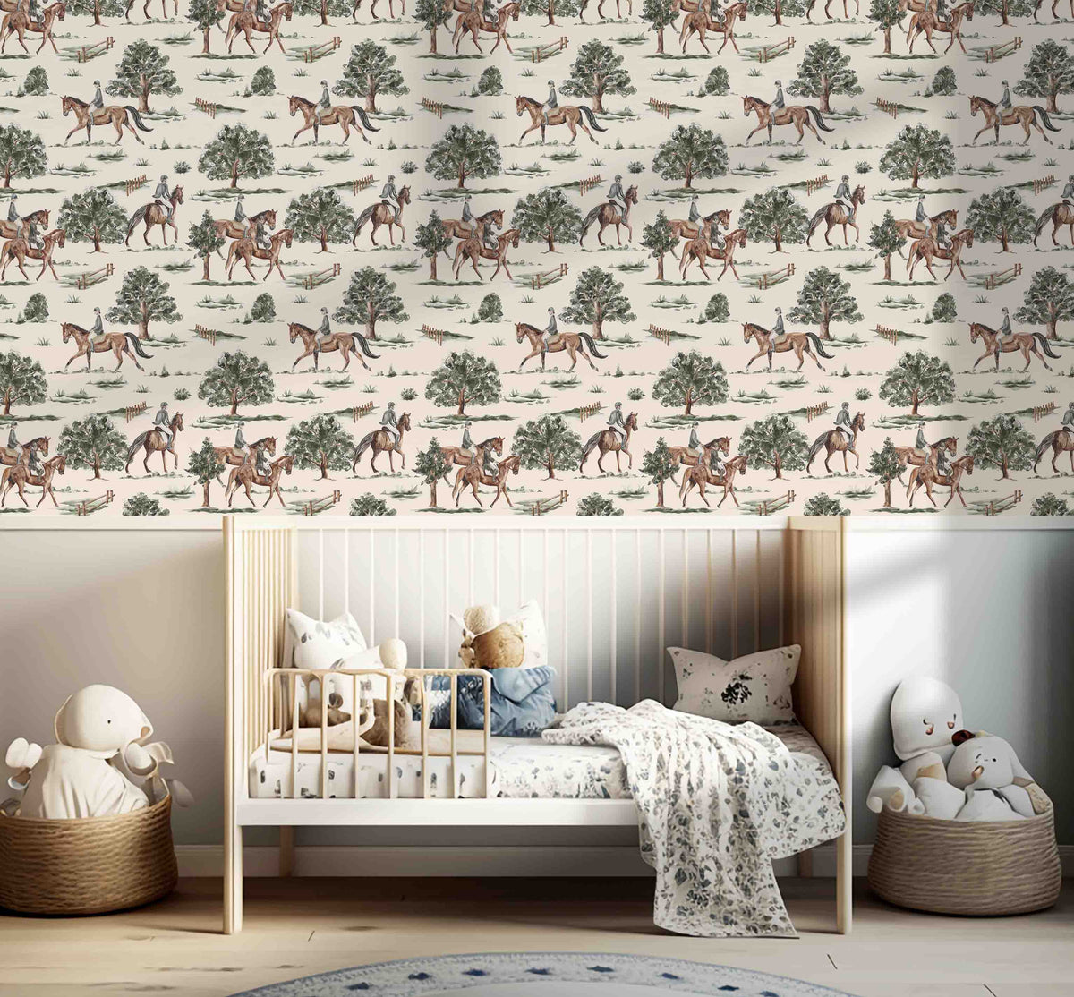 Equestrian Wallpaper Shop Kid's Room Home Décor Ships Nationwide