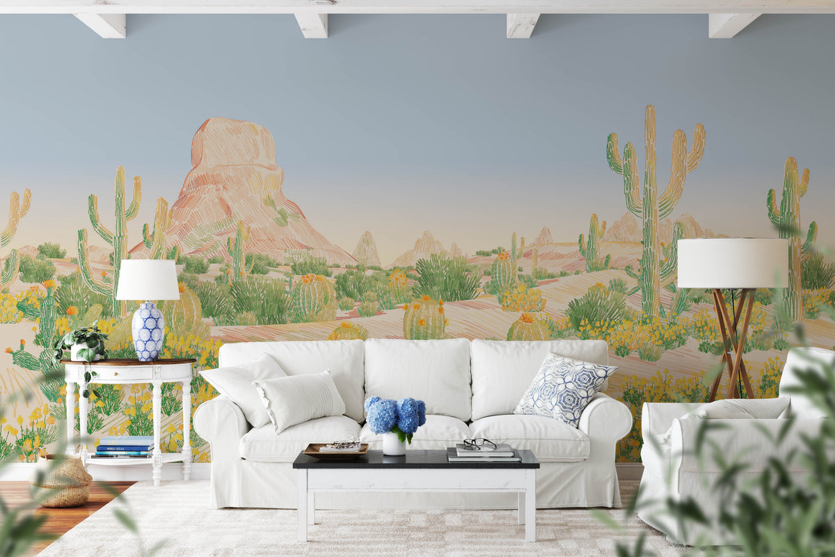 Lush Desert Wall Mural | Green Planet Home Decor – Green Planet Print