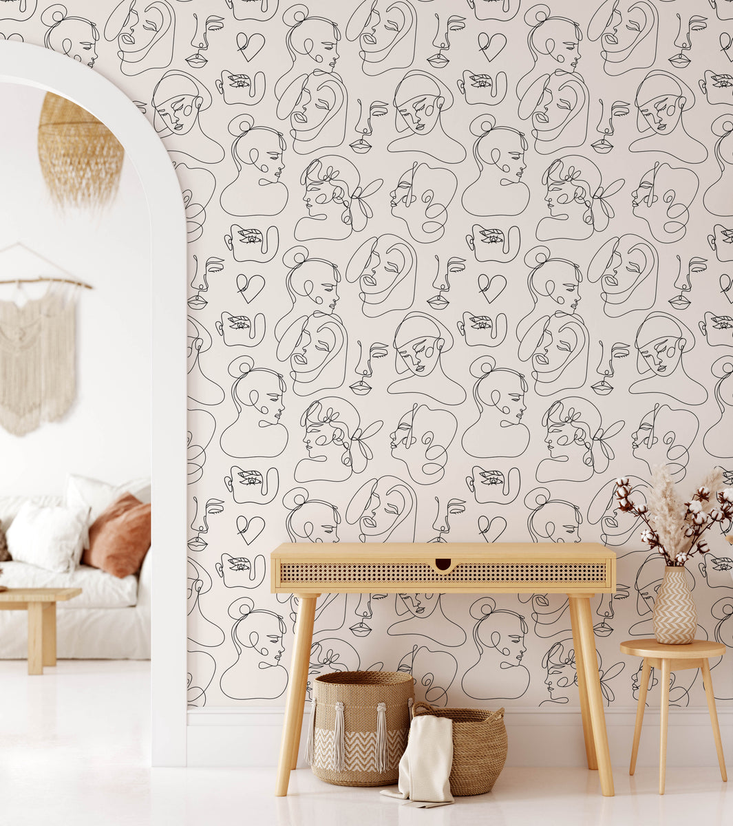 Female Shapes Home Décor Custom Wallpapers by Green Print