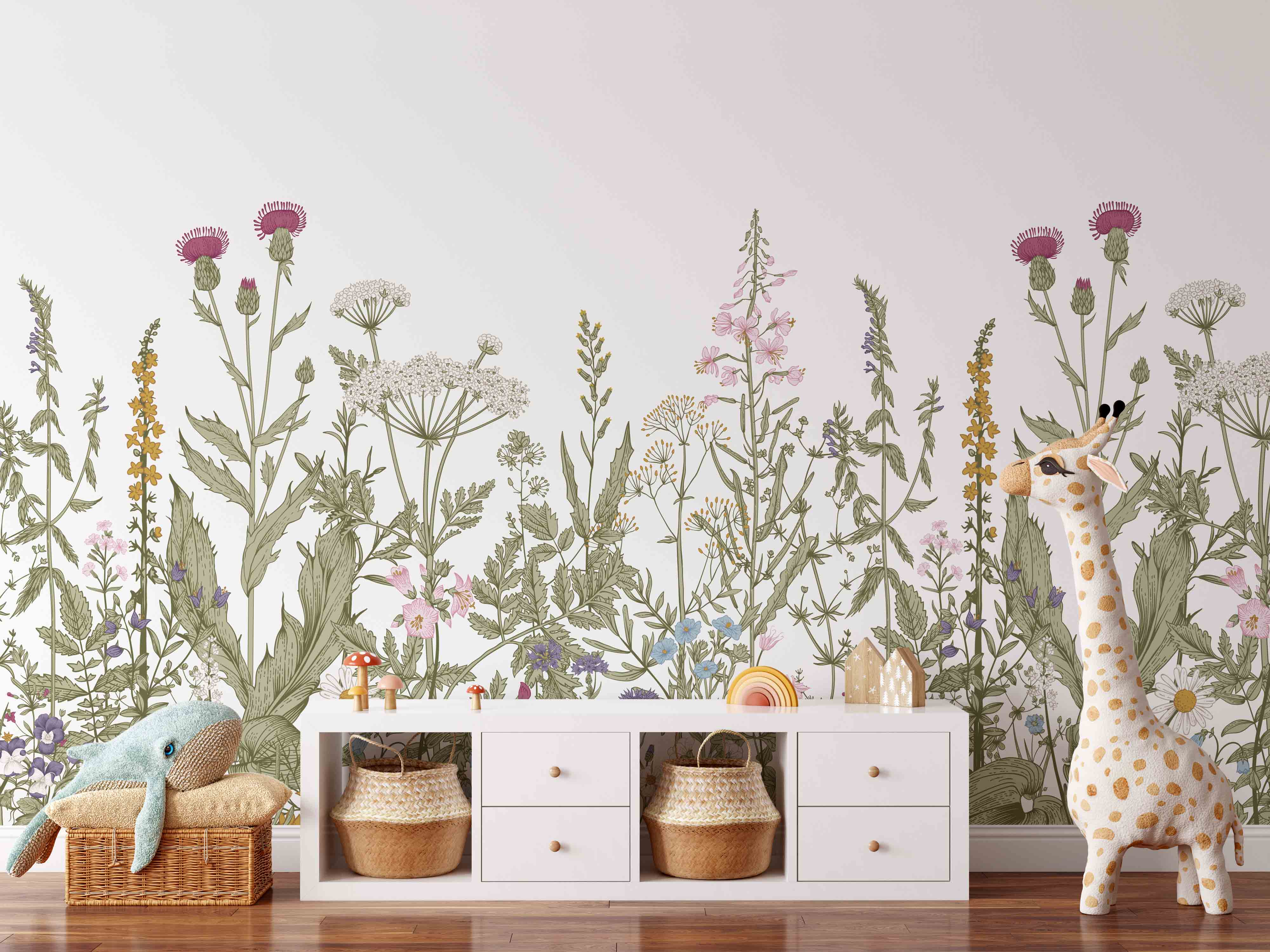 Wildflower Mural Peel & Stick Wallpaper - Home Decor – Green Planet ...