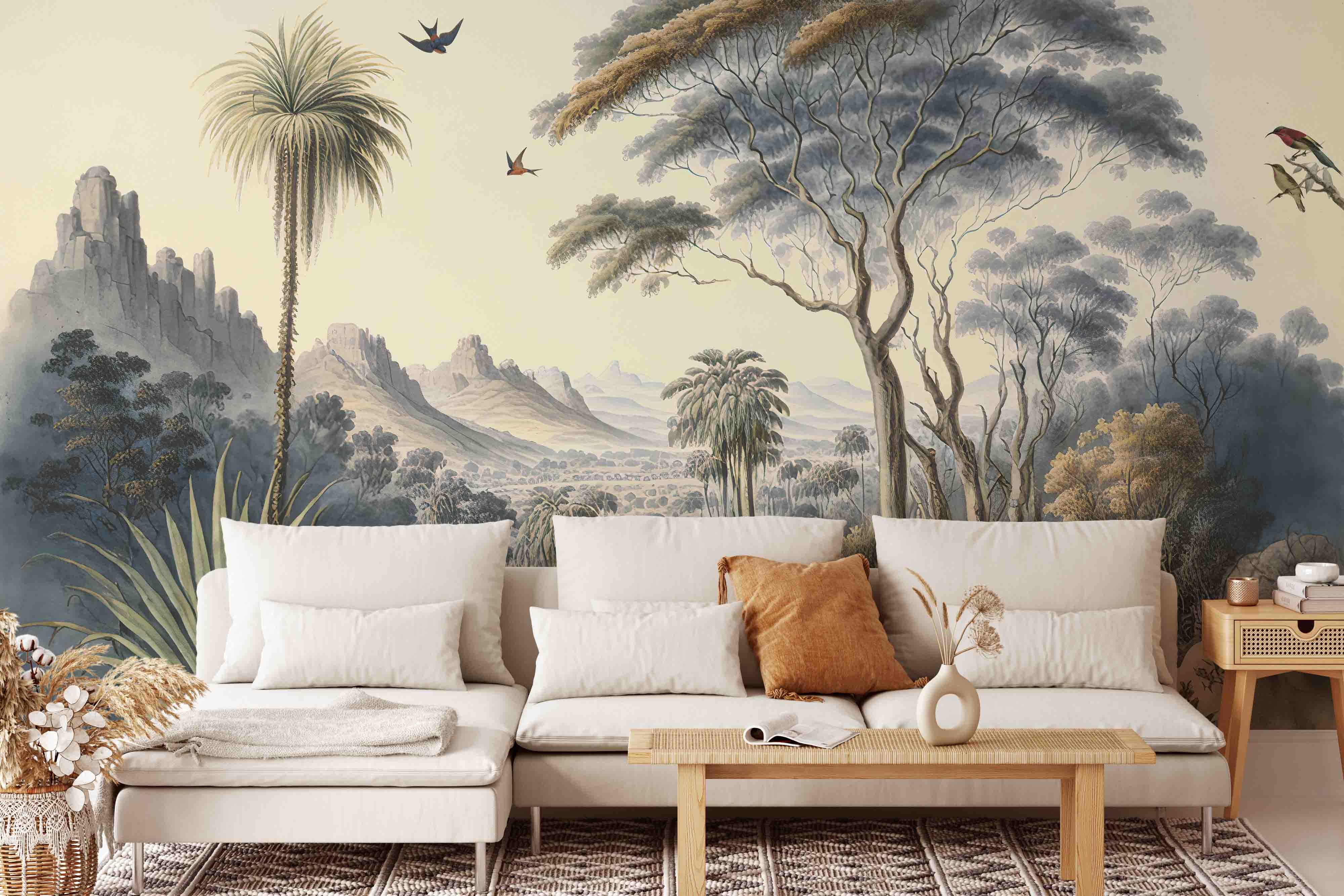 Indian Sunflower Graphite Wallpaper Mural by Designers Guild - Captivate  Interiors